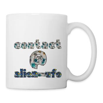 Contact alien UFO - Mug blanc - blanc - Droite