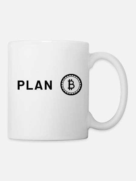 Witziger Spruch Plan Bitcoin - Tasse - Weiß
