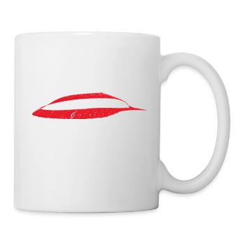 Farbkleckse Kleckse Farbspritzer Maler Geschenk - Tasse - Weiß - Rechts