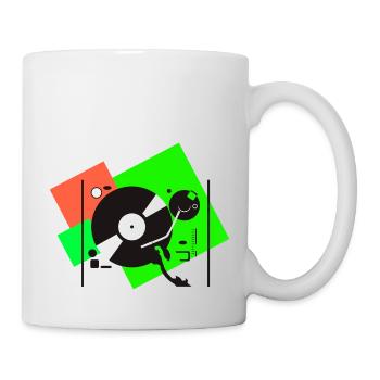 colorful turntables6 - Mug - white - Right