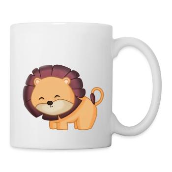 Niedlicher Löwe - Tasse - Weiß - Rechts
