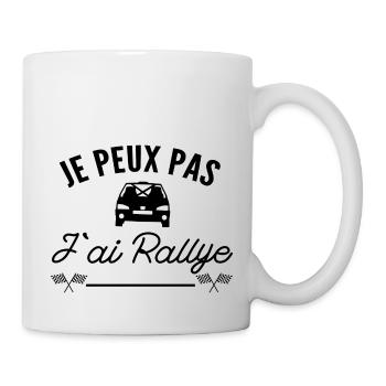 je peux pas j ai rallye - Mug blanc - blanc - Droite