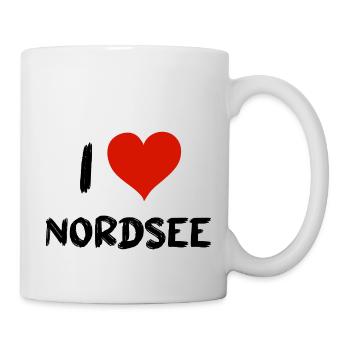 I love Nordsee - Tasse - Weiß - Rechts