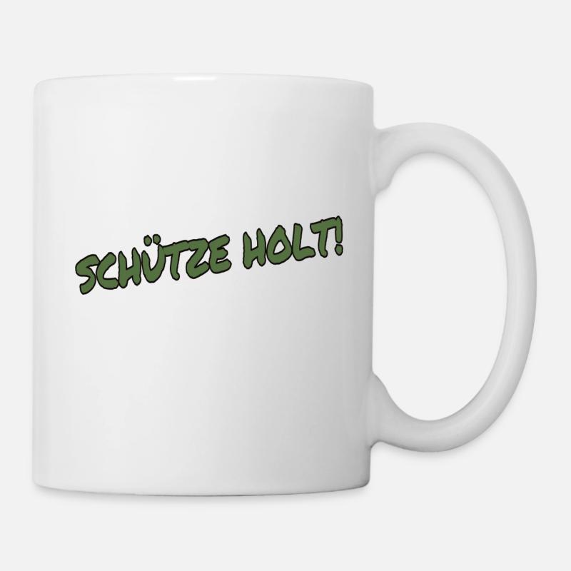 Schütze holt - Bolzplatzregel - Tasse - Weiß