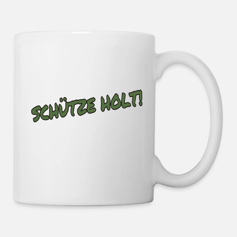 Schütze holt - Bolzplatzregel - Tasse - Weiß