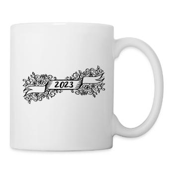 2023 Jahreswechsel Muster Geschenkidee - Tasse - Weiß - Rechts