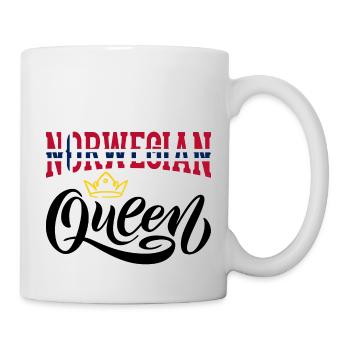 Norwegische Königin Norwegen Norwegische Flagge - Tasse - Weiß - Rechts