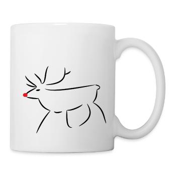 Rudolph le renne T shirt design - Mug blanc - blanc - Droite