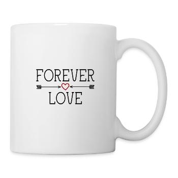 FOREVER LOVE - Valentinstag Geburtstag Weihnachten - Tasse - Weiß - Rechts