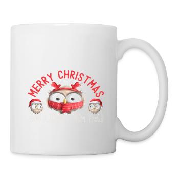 Merry Christmas And a Happy New Year Cute Owls - Tasse - Weiß - Rechts
