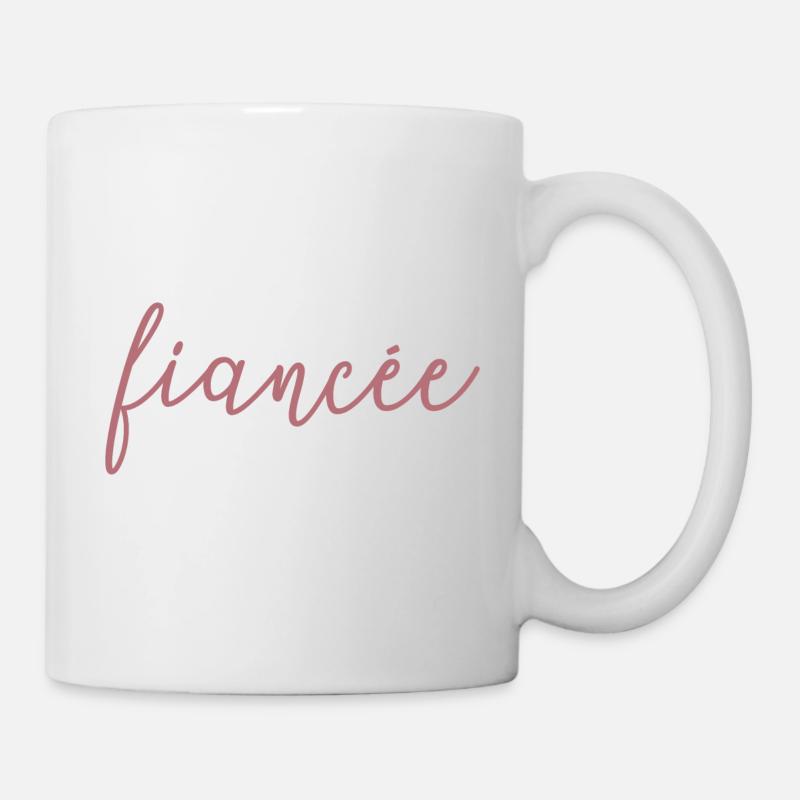 Fiancée Fiancée Fiançailles Mariage Lune de Miel - Mug blanc - blanc