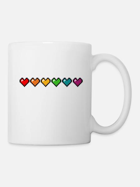 Pride Pixel Hearts - Mug - white
