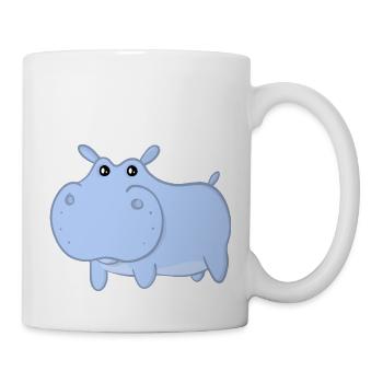 Henry das blaue Nilpferd - Tasse - Weiß - Rechts