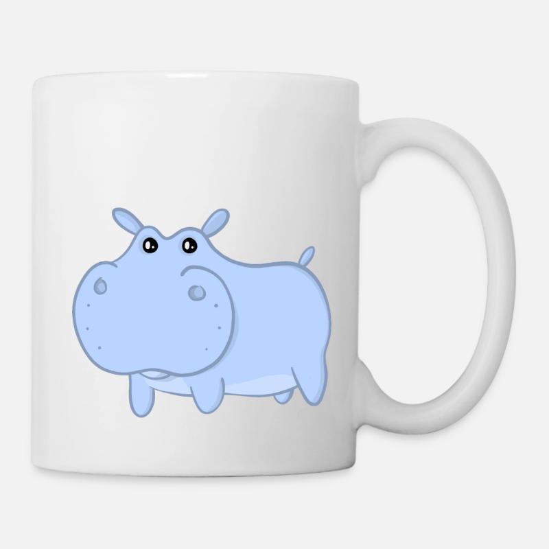 Henri l’hippopotame bleu - Mug blanc - blanc