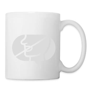 Interdit de communiquer l’icône bulle de parole - Mug blanc - blanc - Droite