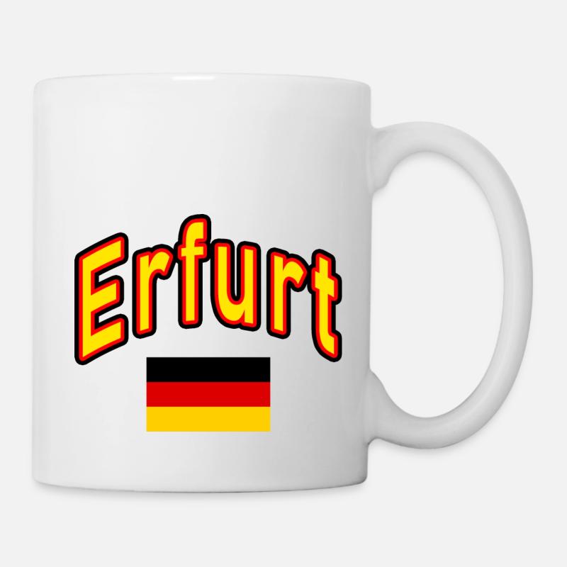 Drapeau allemand d’Erfurt - Mug blanc - blanc