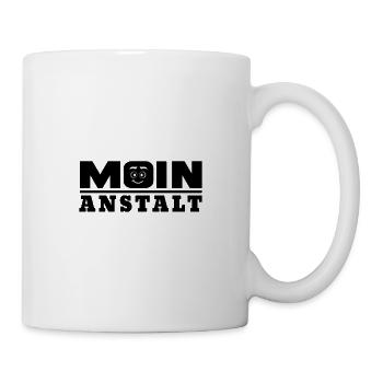 Moin Anstalt Lustiges Geschenk - Tasse - Weiß - Rechts