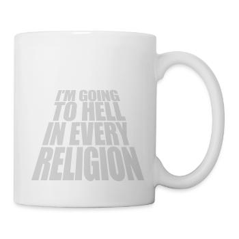 En allant en enfer - Mug blanc - blanc - Droite
