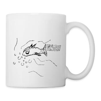Der ultimative Fisch - Tasse - Weiß - Rechts