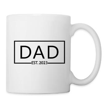 2023, Dad To Be, Schwangerschaftsankündigung - Tasse - Weiß - Rechts