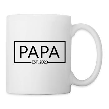 2023, Dad To Be, Schwangerschaftsankündigung - Tasse - Weiß - Rechts