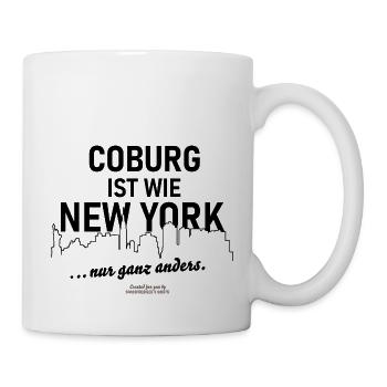 Coburg ist wie New York - Tasse - Weiß - Rechts