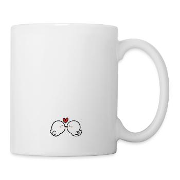 Pour les Bisous Prend un Ticket et Fais la Queue - Mug blanc - blanc - Droite