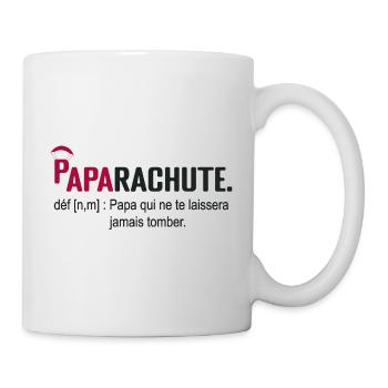 Paparachute gift dad father and daughter Birthday - Mug - white - Right