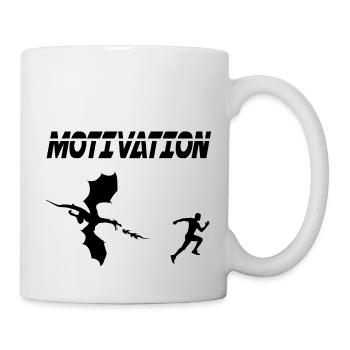 motivation sport running humor dragon - Mug - white - Right