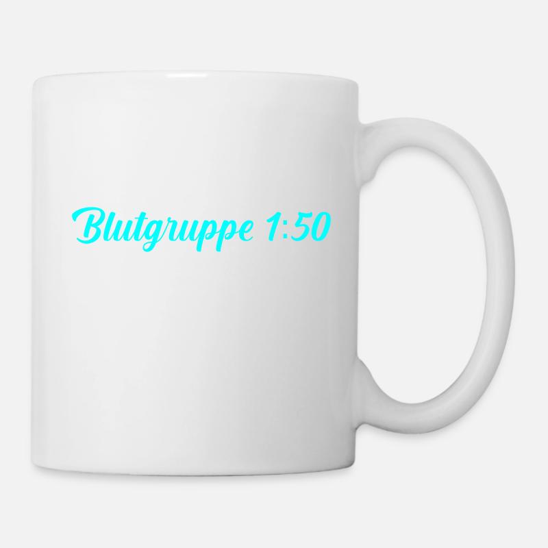 Blutgruppe 1:50 - Tasse - Weiß