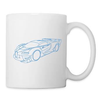 Voiture de sport Buga - Mug blanc - blanc - Droite
