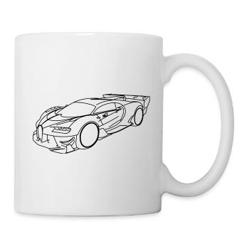 Voiture de sport Buga - Mug blanc - blanc - Droite