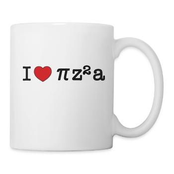 i love pizza - Pizza für Mahtematiker - Tasse - Weiß - Rechts