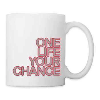 One LIFE your CHANCE 02grey Krot - Mug blanc - blanc - Droite