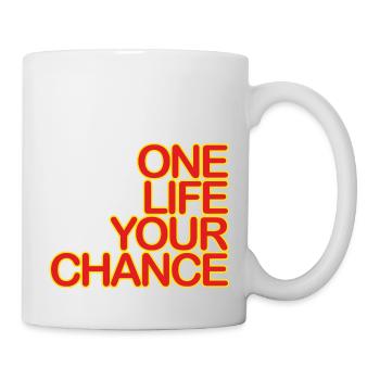One LIFE your CHANCE 04redKgelb - Mug - white - Right