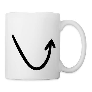 Arrow drawing sketch black - Mug - white - Right