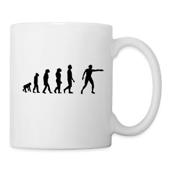 Diskuswurf-Evolution - Tasse - Weiß - Rechts