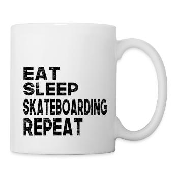 Eat SLeep Skateboarding Repeat - Tasse - Weiß - Rechts