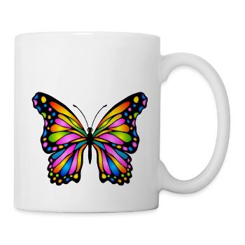 Schmetterling - Tasse - Weiß - Rechts