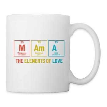 Mama Elemente der Liebe Periodensystem Mama - Tasse - Weiß - Rechts