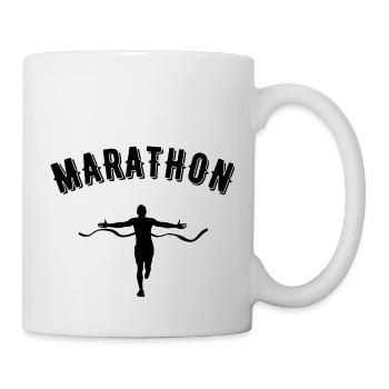 marathon - Mug blanc - blanc - Droite