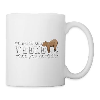 Où est le week-end? Sleep Bear Weekend Fun - Mug blanc - blanc - Droite