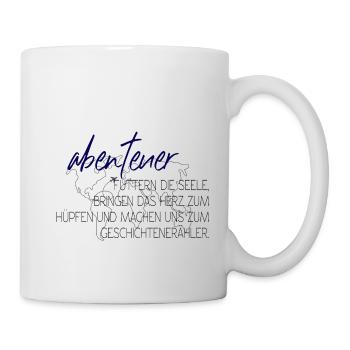 minimalistische Weltkarte03 - Tasse - Weiß - Rechts