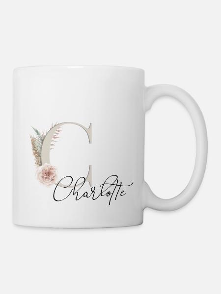 Charlotte! Name Boho - Tasse - Weiß