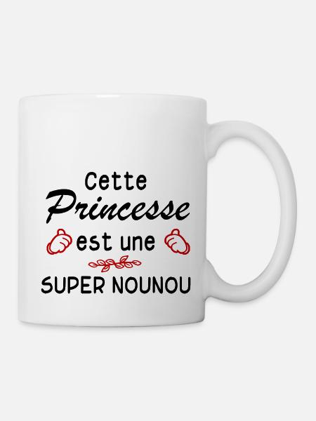 cette princesse est une super nounou - Mug blanc - blanc
