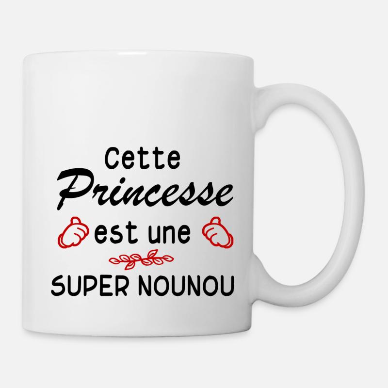 cette princesse est une super nounou - Mug blanc - blanc