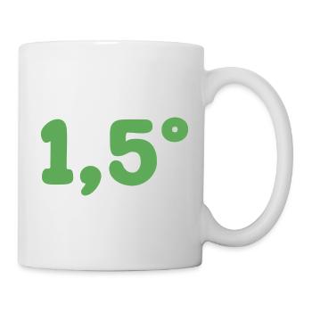 1,5 GRAD ZIEL GRÜN - Tasse - Weiß - Rechts