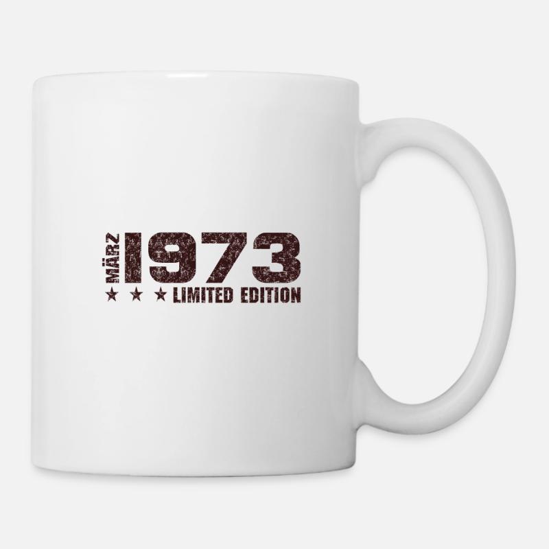 50e anniversaire Mars 1973 Cadeau en édition limitée - Mug blanc - blanc