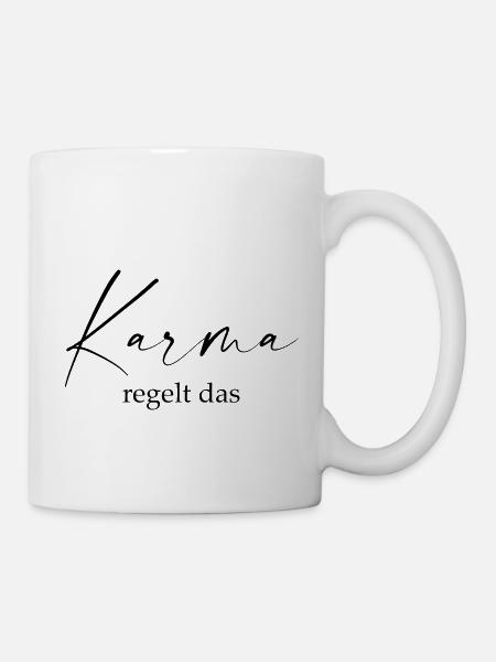 Karma regelt das - Tasse - Weiß