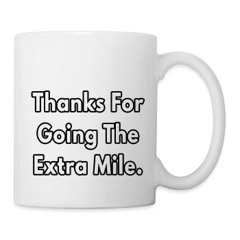 Thanks For Going The Extra Mile - bus driver gifts - Mug - white - Right